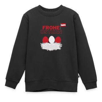 Frohe Ostern Österreich - Kinder Premium Organic Sweatshirt - Schwarz - Vorne - AI Model Kid Female (0cm)