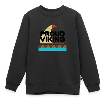 VIKING FIER - Sweat Premium enfant bio - noir - Devant - AI Model Kid Female (0cm)