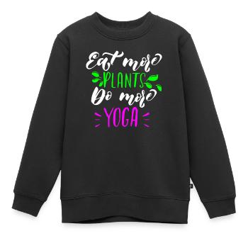 Vegan und fit - Kinder Premium Organic Sweatshirt - Schwarz - Vorne - AI Model Kid Female (0cm)