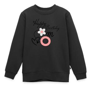 Happy birthday mommy - Kinder Premium Organic Sweatshirt - Schwarz - Vorne - AI Model Kid Female (0cm)