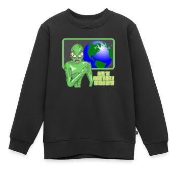 Die Erde ist ein dichter Planet - Kinder Premium Organic Sweatshirt - Schwarz - Vorne - AI Model Kid Female (0cm)