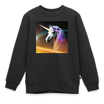unicorn - Kinder Premium Organic Sweatshirt - Schwarz - Vorne - AI Model Kid Female (0cm)