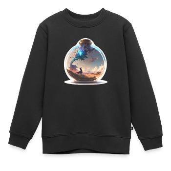 Landschaft in Flaschen - Kinder Premium Organic Sweatshirt - Schwarz - Vorne - AI Model Kid Female (0cm)