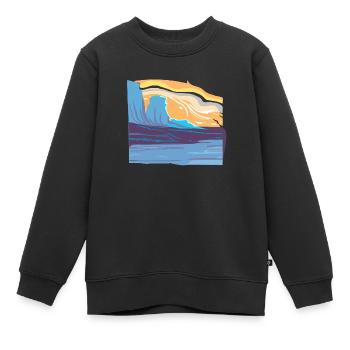 Fantastic scenery - Kids Premium Organic Sweatshirt - black - Front - AI Model Kid Female (0cm)