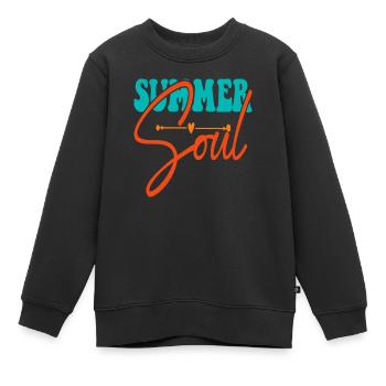 Summer Soul - Kinder Premium Organic Sweatshirt - Schwarz - Vorne - AI Model Kid Female (0cm)