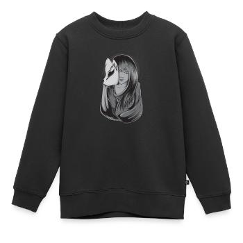 Japanische Geisha-Kunst - Kinder Premium Organic Sweatshirt - Schwarz - Vorne - AI Model Kid Female (0cm)