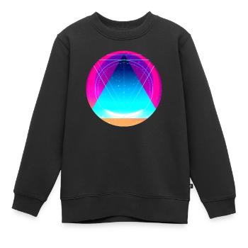 Universum - Kinder Premium Organic Sweatshirt - Schwarz - Vorne - AI Model Kid Female (0cm)