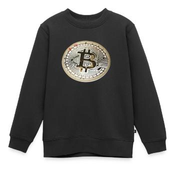 Bitcoin Bild 9 - Kinder Premium Organic Sweatshirt - Schwarz - Vorne - AI Model Kid Female (0cm)