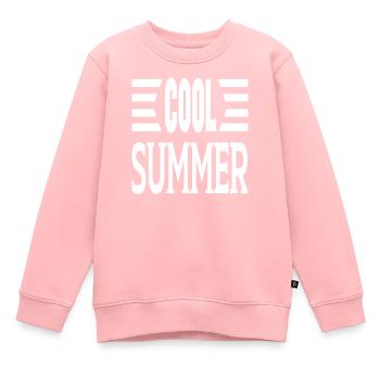 Cool Summer - Kinder Premium Organic Sweatshirt - Rosa - Vorne - AI Model Kid Female (0cm)