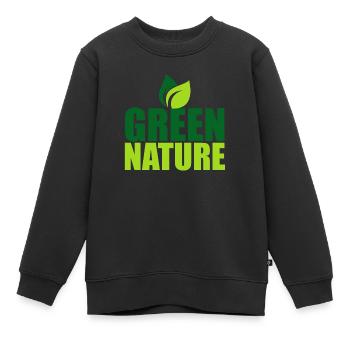 nature - Kinder Premium Organic Sweatshirt - Schwarz - Vorne - AI Model Kid Female (0cm)