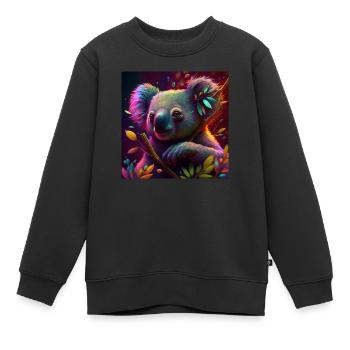 Farbiger Koala, einzigartiges Design - Kinder Premium Organic Sweatshirt - Schwarz - Vorne - AI Model Kid Female (0cm)
