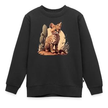 Das wilde Kätzchen - Kinder Premium Organic Sweatshirt - Schwarz - Vorne - AI Model Kid Female (0cm)