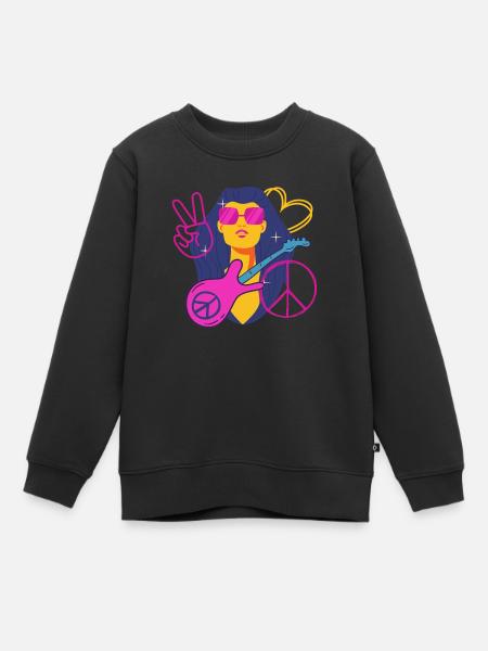 Hippie - Sweat Premium enfant bio - noir