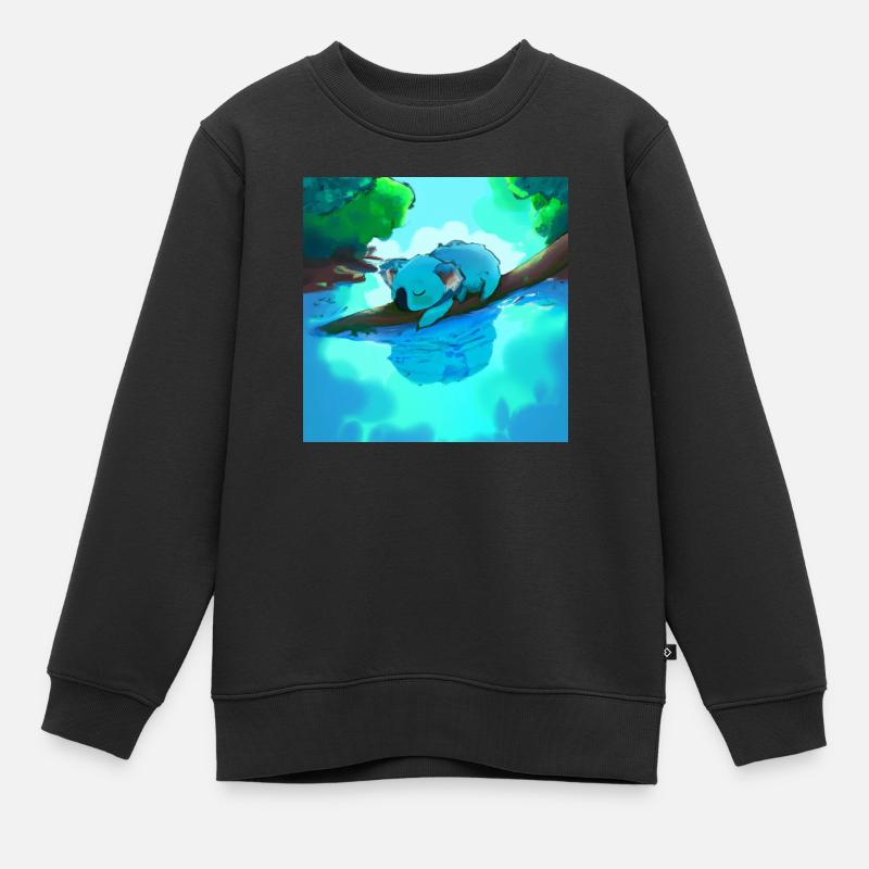 Koaler dans l’eau - Sweat Premium enfant bio - noir