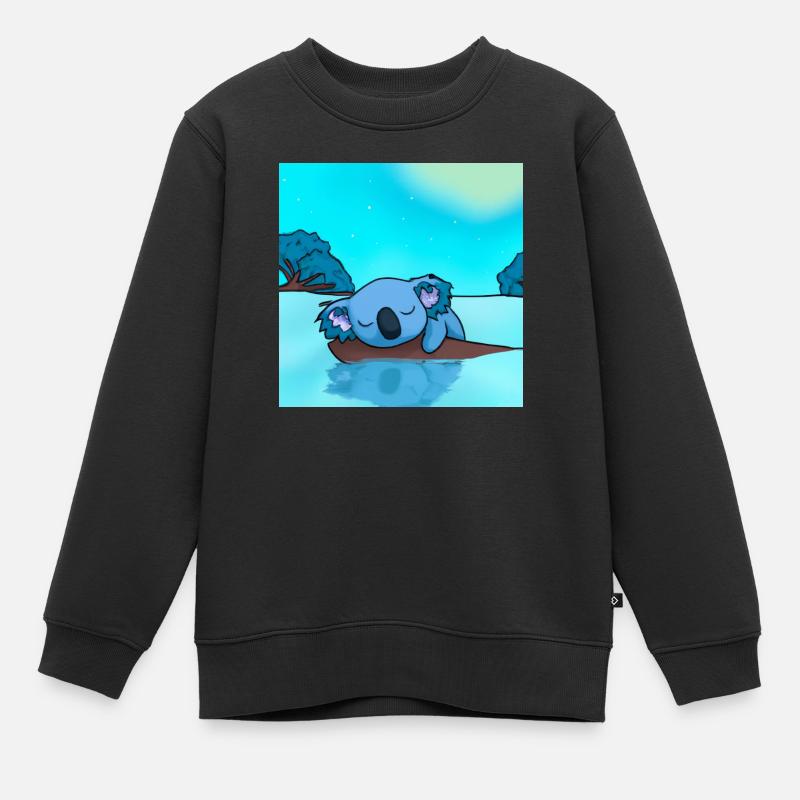 Koaler dans l’eau - Sweat Premium enfant bio - noir