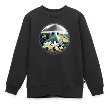 Calmar - Sweat Premium enfant bio - noir - Devant - AI Model Kid Female (0cm)