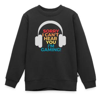 Un design de jeu cool pour les vrais joueurs! - Sweat Premium enfant bio - noir - Devant - AI Model Kid Female (0cm)