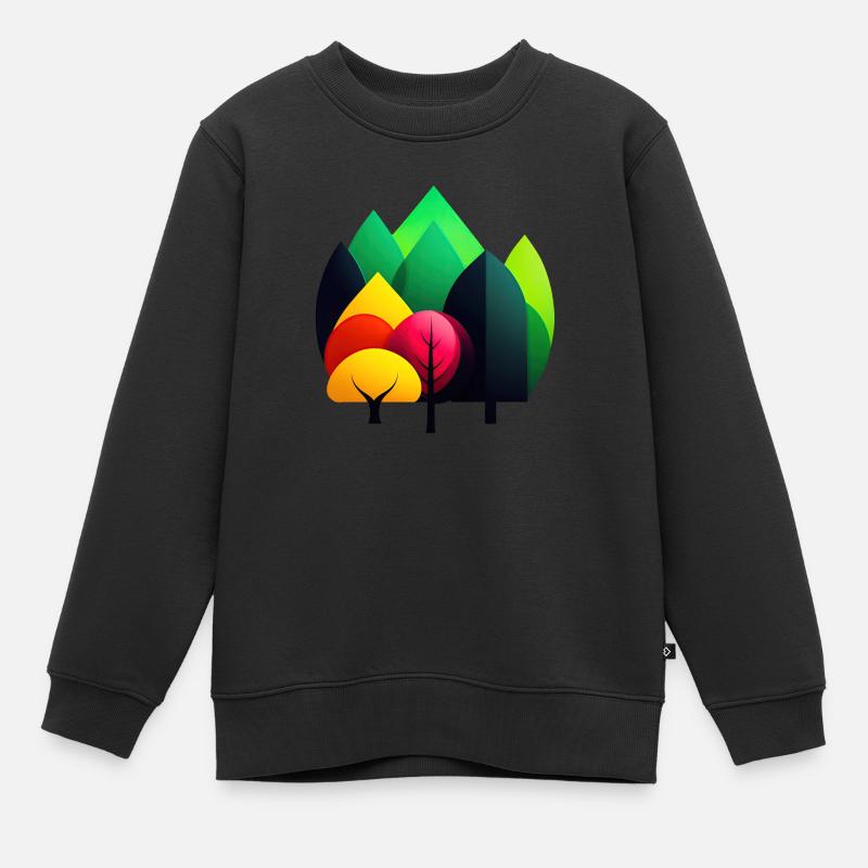 Bosquet - Sweat Premium enfant bio - noir
