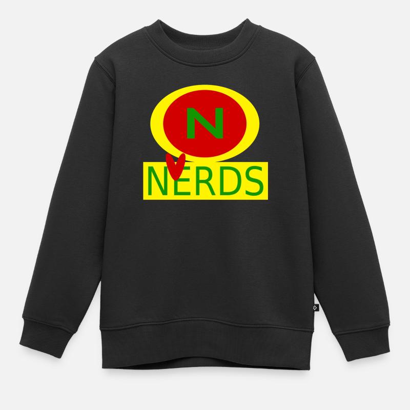 Liebe Nerds - Kinder Premium Organic Sweatshirt - Schwarz