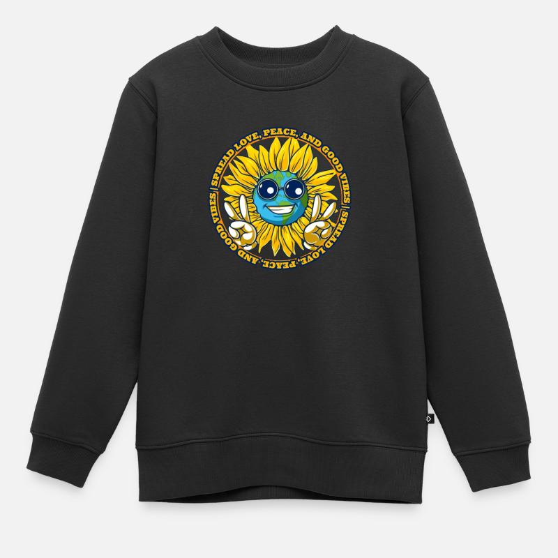 Hippie - Sweat Premium enfant bio - noir