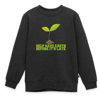nature - Kinder Premium Organic Sweatshirt - Schwarz - Vorne - AI Model Kid Female (0cm)