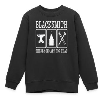 Forgeron Il n’y a pas d’application pour ça - Sweat Premium enfant bio - noir - Devant - AI Model Kid Female (0cm)