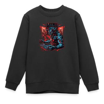 arcademon - Kinder Premium Organic Sweatshirt - Schwarz - Vorne - AI Model Kid Female (0cm)