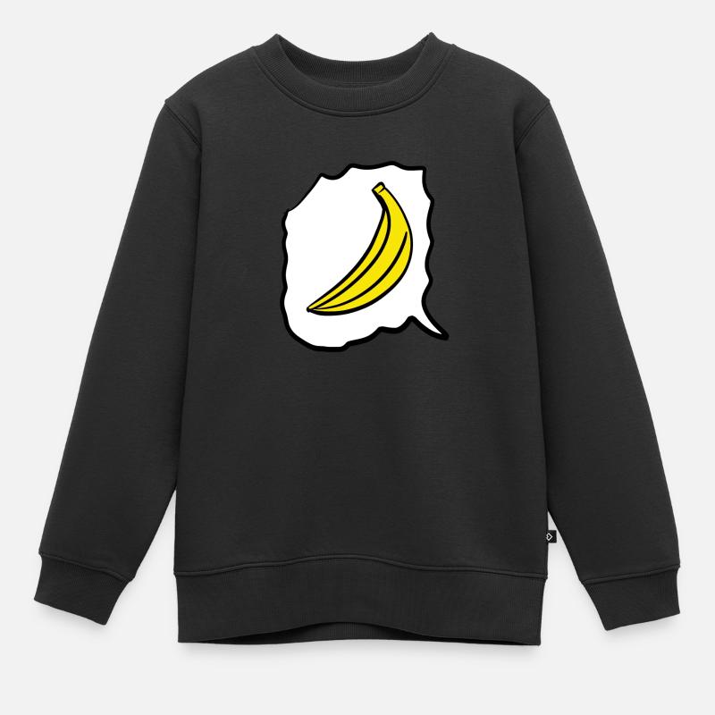Banane - Sweat Premium enfant bio - noir