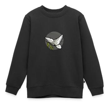 Arche Noah Taube - Kinder Premium Organic Sweatshirt - Schwarz - Vorne - AI Model Kid Female (0cm)