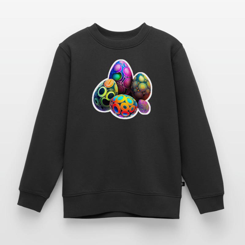 Psychédélique Easter Egg Party Easter Eggs coloré Sweat Premium enfant bio