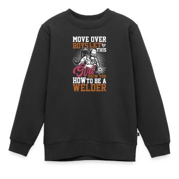 Ideale Schweißerin Schweißerin - Kinder Premium Organic Sweatshirt - Schwarz - Vorne - AI Model Kid Female (0cm)
