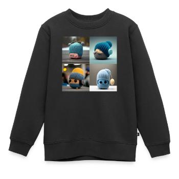 cold and cute - Sweat Premium enfant bio - noir - Devant - AI Model Kid Female (0cm)
