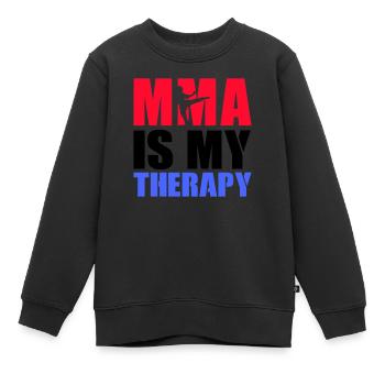 mma therapy - Kinder Premium Organic Sweatshirt - Schwarz - Vorne - AI Model Kid Female (0cm)
