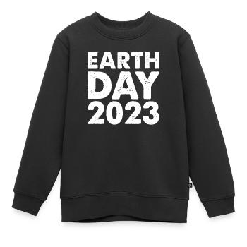 Earth Day 2023 - Kinder Premium Organic Sweatshirt - Schwarz - Vorne - AI Model Kid Female (0cm)