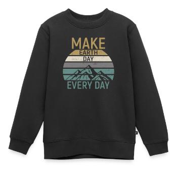 Faites du Jour de la Terre tous les jours - Sweat Premium enfant bio - noir - Devant - AI Model Kid Female (0cm)