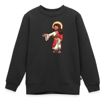 Jesus Christus - Kinder Premium Organic Sweatshirt - Schwarz - Vorne - AI Model Kid Female (0cm)