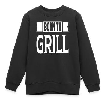 Né pour griller - Sweat Premium enfant bio - noir - Devant - AI Model Kid Female (0cm)