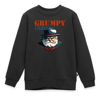 VIEIL HOMME GRINCHEUX - Sweat Premium enfant bio - noir - Devant - AI Model Kid Female (0cm)