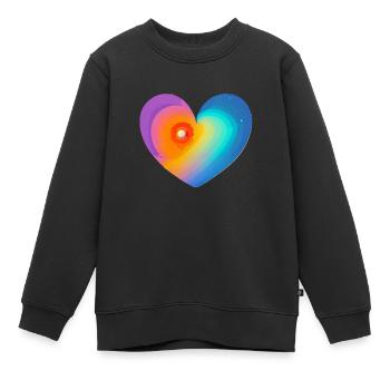Muttertag Liebe Hochzeit Verlobung Valentinstag - Kinder Premium Organic Sweatshirt - Schwarz - Vorne - AI Model Kid Female (0cm)