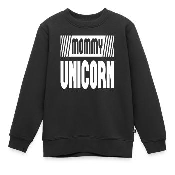 Mommy Unicorn - Kinder Premium Organic Sweatshirt - Schwarz - Vorne - AI Model Kid Female (0cm)