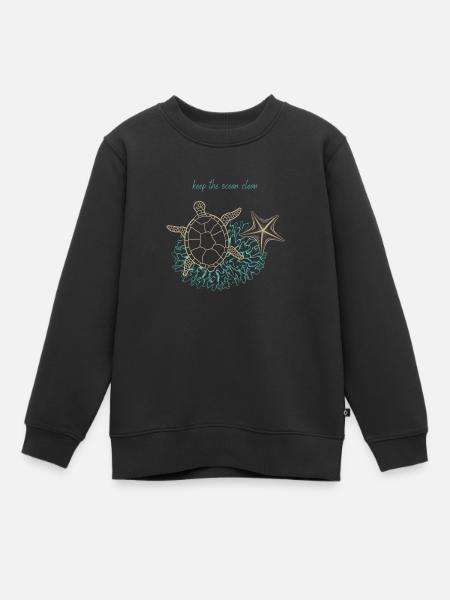 OZEAN - Kinder Premium Organic Sweatshirt - Schwarz