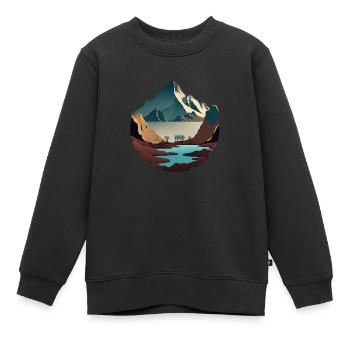 SURREAL - Kinder Premium Organic Sweatshirt - Schwarz - Vorne - AI Model Kid Female (0cm)