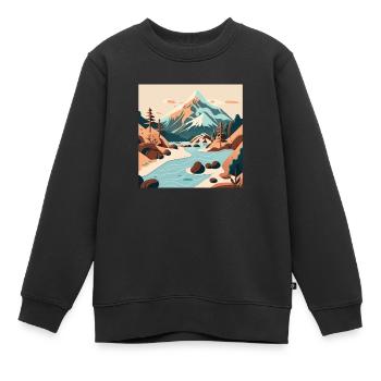 SURREAL - Kinder Premium Organic Sweatshirt - Schwarz - Vorne - AI Model Kid Female (0cm)
