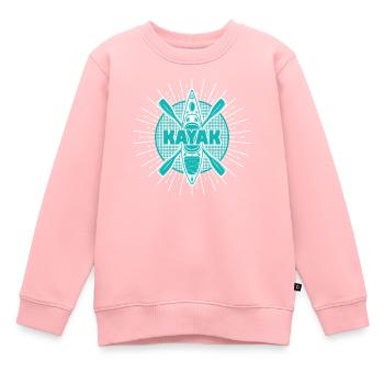 Sports nautiques en kayak - Sweat Premium enfant bio - rose - Devant - AI Model Kid Female (0cm)