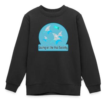 Vivre dans la société hai - Sweat Premium enfant bio - noir - Devant - AI Model Kid Female (0cm)