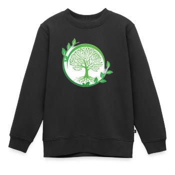 Baum des Lebens. Keltisch - Kinder Premium Organic Sweatshirt - Schwarz - Vorne - AI Model Kid Female (0cm)