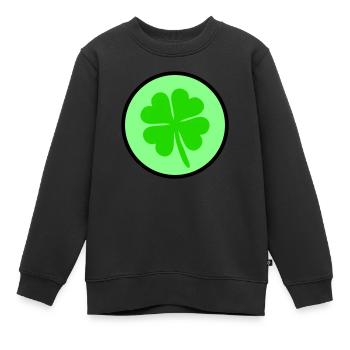 Cloverleaf - Sweat Premium enfant bio - noir - Devant - AI Model Kid Female (0cm)