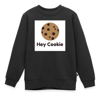 Hey Cookie - Sweat Premium enfant bio - noir - Devant - AI Model Kid Female (0cm)