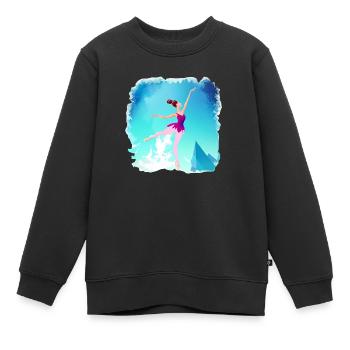 Ballett Tänzerin Ballerina Tanzkurs Geschenk Tanz - Kinder Premium Organic Sweatshirt - Schwarz - Vorne - AI Model Kid Female (0cm)