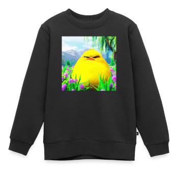 grumpie chick das Originale - Kinder Premium Organic Sweatshirt - Schwarz - Vorne - AI Model Kid Female (0cm)